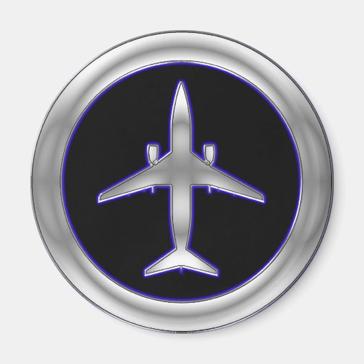 Aimant Aéronefs Silver Jet (Devant)