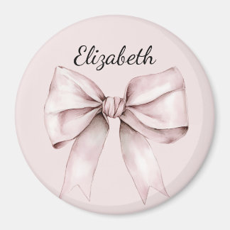 Aimant Aesthetic coquette pink bow Personalized Name
