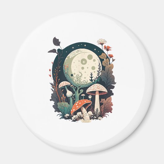 Aimant Aesthetic Goblincore And Cottagecore Mushroom Crea (Devant)