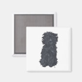 Aimant Affenpinscher assis (Recto/Verso)
