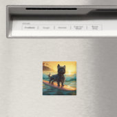 Aimant Affenpinscher Beach Surf Peinture (In Situ (Lave-vaisselle))