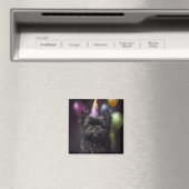 Aimant Affenpinscher Chien Ballons d'anniversaire (In Situ (Lave-vaisselle))