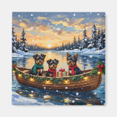 Aimant Affenpinscher Dog Christmas Boat Holiday (Devant)