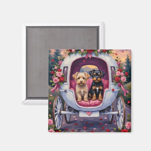 Aimant Affenpinscher Dog Valentine's Day (Recto/Verso)