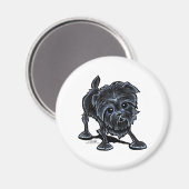 Aimant Affenpinscher en jeu (Recto/Verso)