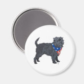 Aimant Affenpinscher Patriotique (Recto/Verso)