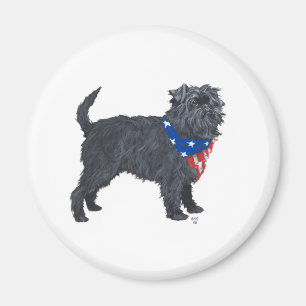Aimant Affenpinscher Patriotique