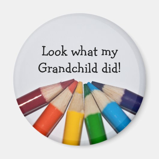 Aimant Affichage de l'illustration de crayons colorés (Devant)