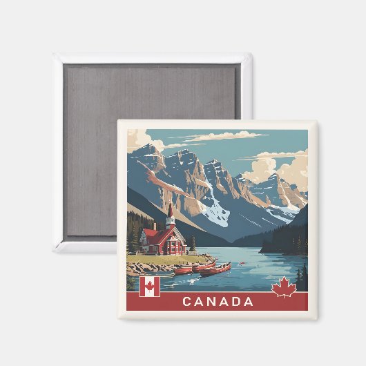 Aimant Affiche Canada Travel (Recto/Verso)