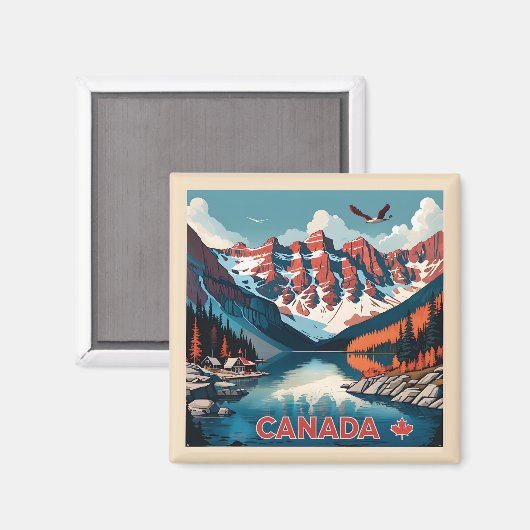 Aimant Affiche Canada Travel (Recto/Verso)