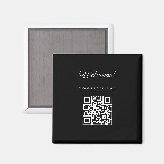 Aimant Affiche de bienvenue WIFI avec code QR (Recto/Verso)