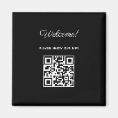 Aimant Affiche de bienvenue WIFI avec code QR (Devant)