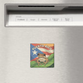 Aimant Affiche de fierté Retro Boricua (In Situ (Lave-vaisselle))