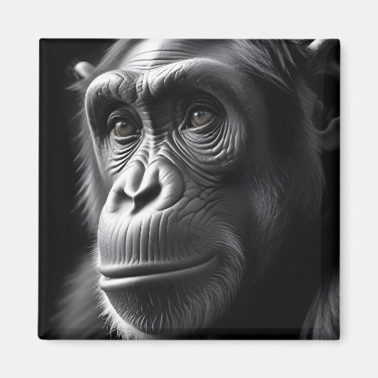 Aimant Affiche de la faune majestueuse de la vie de chimp (Devant)