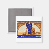 Aimant Affiche de l'Exposition Internationale de Lyon 191 (Recto/Verso)