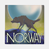 Aimant Affiche de loup de Norvège (Devant)