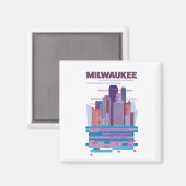 Aimant Affiche de Milwaukee Travel (Recto/Verso)