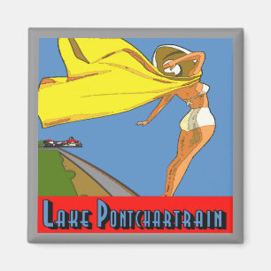 Aimant Affiche de Pontchartrain de lac
