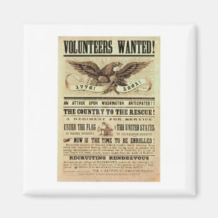Aimant Affiche de recrutement pour la guerre civile