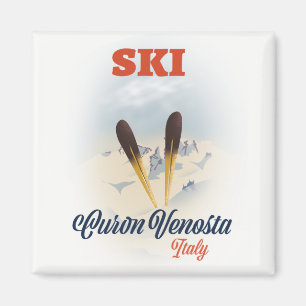 Aimant Affiche de ski Curon Venosta Italie