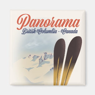 Aimant Affiche de ski Panorama Colombie-Britannique Canad