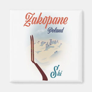 Aimant Affiche de ski Zakopane Pologne