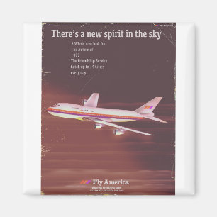 Aimant Affiche de style vintage Airliner 1977