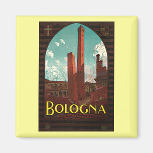 Aimant Affiche de Vintage voyage, Bologna, Italie