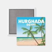 Aimant Affiche de voyage à Hurghada Egypte (Recto/Verso)