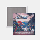 Aimant Affiche De Voyage D'Avion De Mer Survolant Les Car (Recto/Verso)