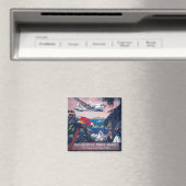 Aimant Affiche De Voyage D'Avion De Mer Survolant Les Car (In Situ (Lave-vaisselle))