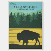 Aimant Affiche de voyage de Yellowstone (Recto)