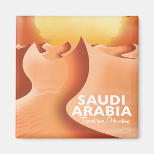 Aimant Affiche de voyage en Arabie saoudite par avion