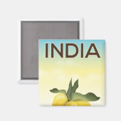 Aimant Affiche de voyage India Lemon (Recto/Verso)