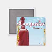 Aimant Affiche de voyage Languedoc France (Recto/Verso)