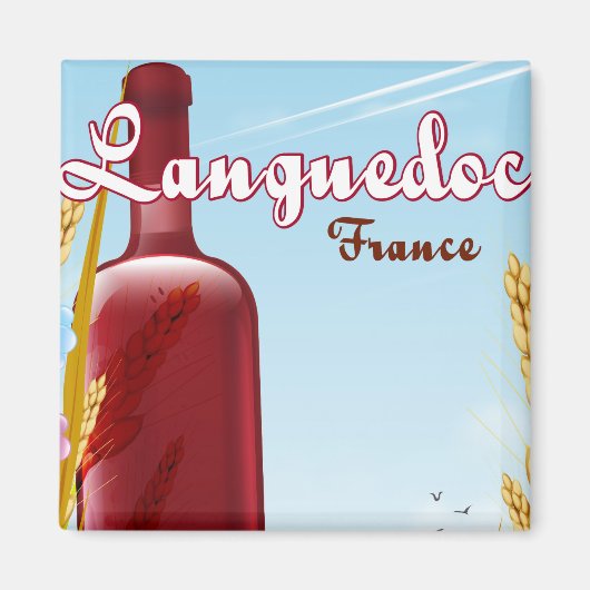 Aimant Affiche de voyage Languedoc France (Devant)
