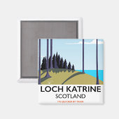 Aimant Affiche de voyage Loch katrine ecosse (Recto/Verso)