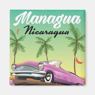 Aimant Affiche de voyage Managua - Nicaragua