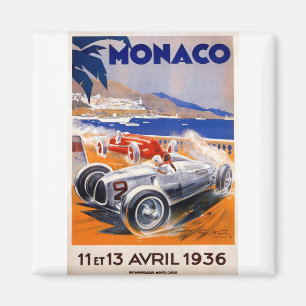 Aimant affiche de voyage montecarlo-monaco