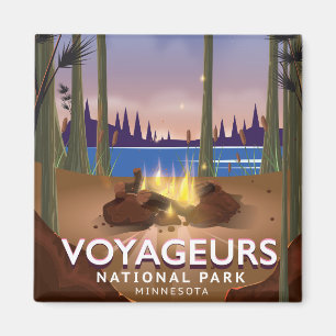 Aimant Affiche de voyage Parc national de Voyageurs Minne