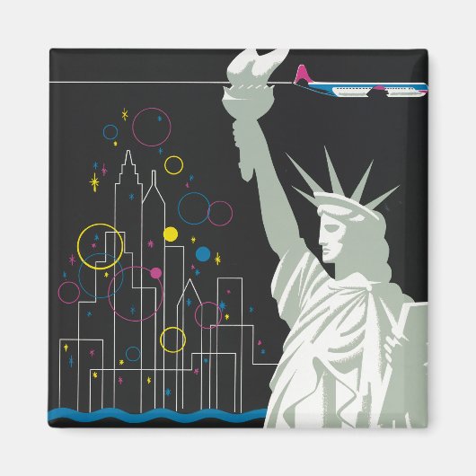 Aimant Affiche De Voyage Pour Vol Northwest Airlines (Devant)