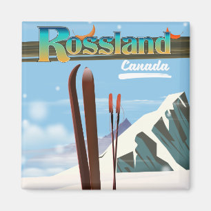 Aimant Affiche de voyage Rossland Canada.
