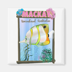 Aimant Affiche de voyage tropical Mackay Australie