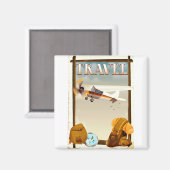 Aimant Affiche de voyage vintage (Recto/Verso)