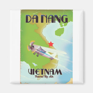 Aimant Affiche de voyage vintage de Da Nang Vietnam