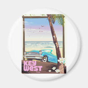 Aimant affiche de voyage vintage key west florida