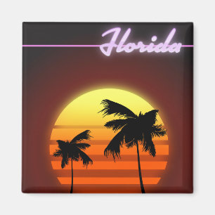 Aimant Affiche Florida Sunset 1984