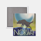 Aimant Affiche Loup Norvège (Recto/Verso)