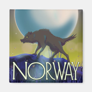 Aimant Affiche Loup Norvège