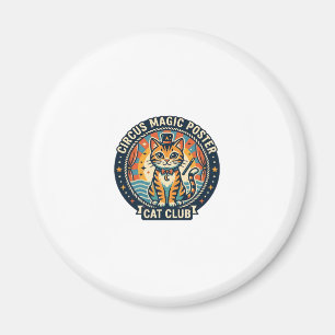 Aimant Affiche Magie de Cirque Chat Mignon Design - Cirqu